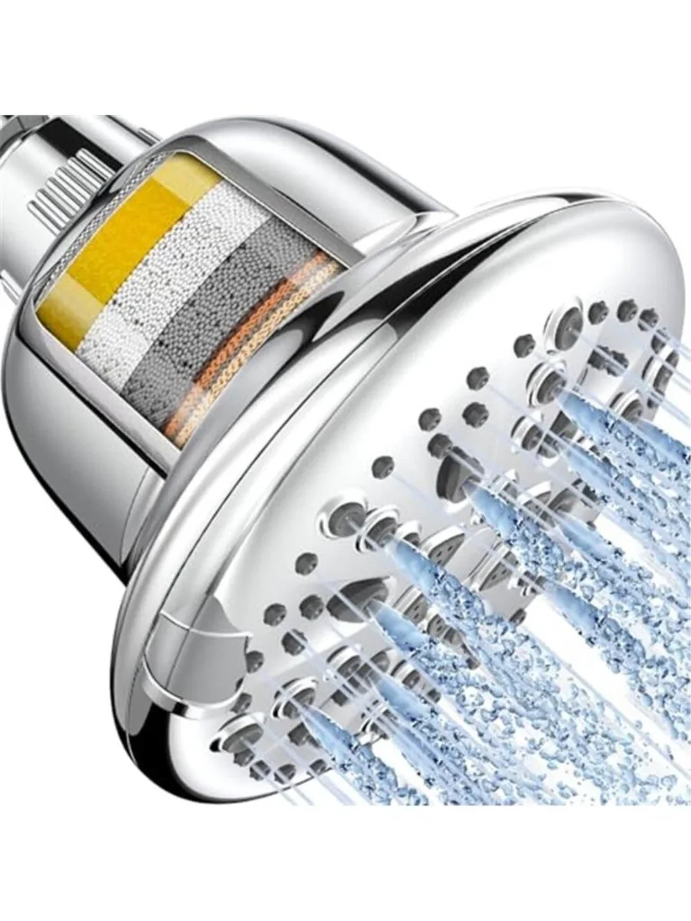 Filtered Shower Head, 7 Modes High Pressure Shower Heads Chrome